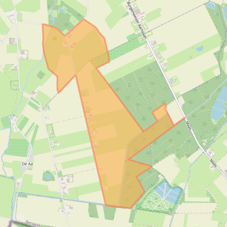 Kaart van postcodegebied 5571TZ.