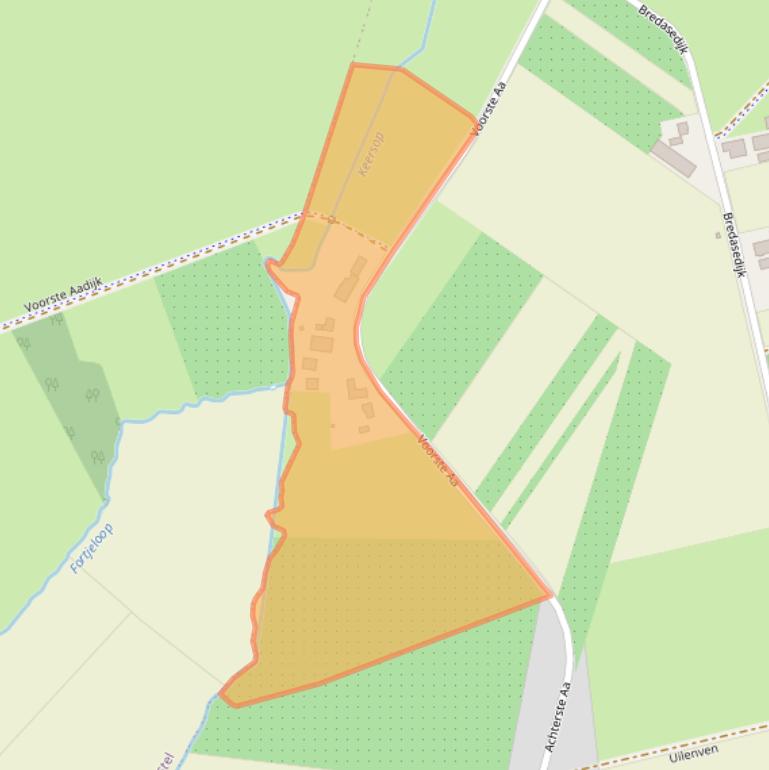 Kaart van postcodegebied 5571VD.