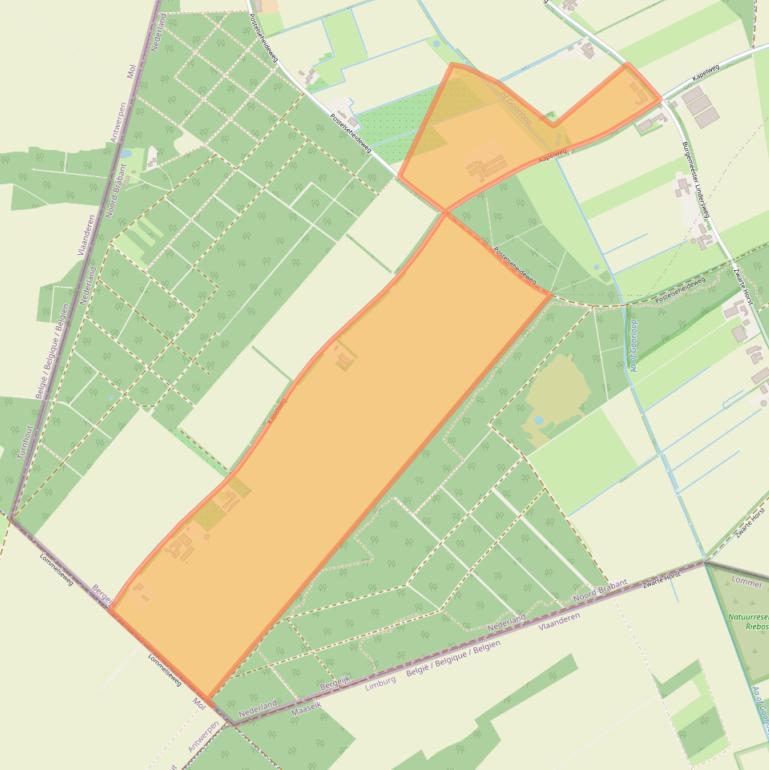 Kaart van postcodegebied 5571XD.