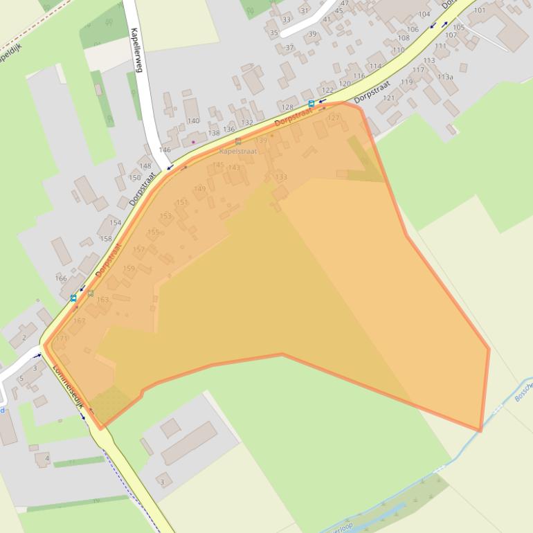 Kaart van postcodegebied 5575AG.