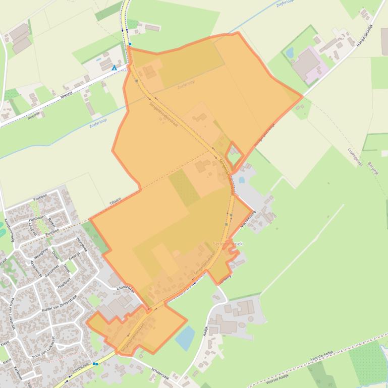 Kaart van postcodegebied 5575AN.