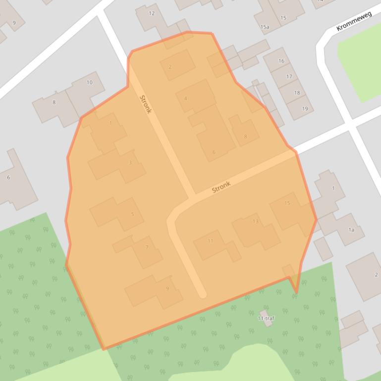 Kaart van postcodegebied 5575AV.