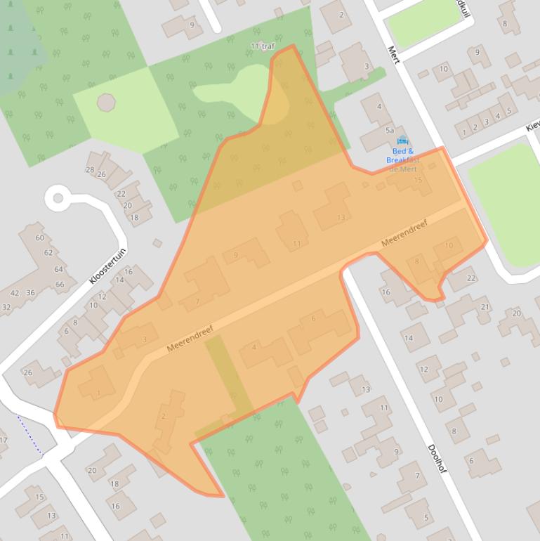 Kaart van postcodegebied 5575AX.