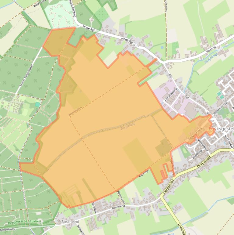 Kaart van postcodegebied 5575BG.