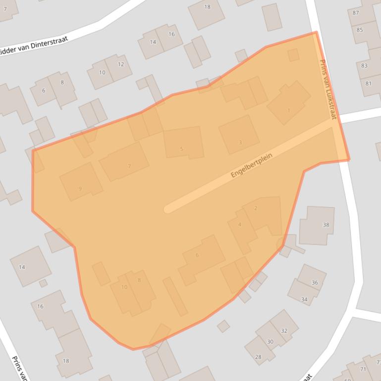 Kaart van postcodegebied 5575BS.