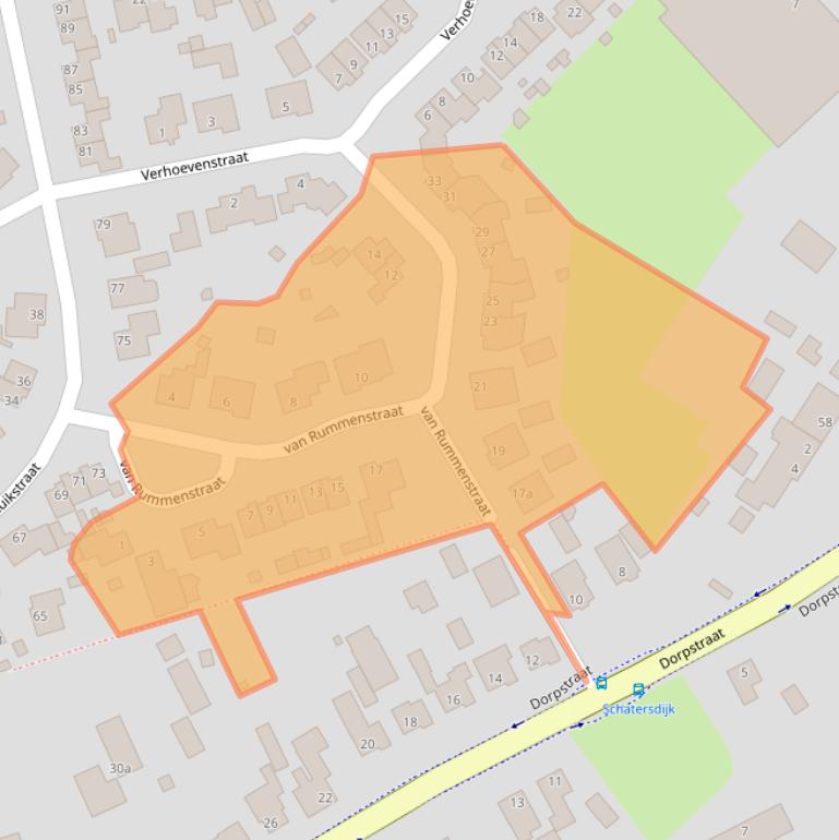 Kaart van postcodegebied 5575BT.