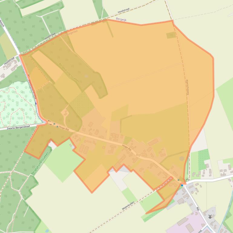 Kaart van postcodegebied 5575CA.