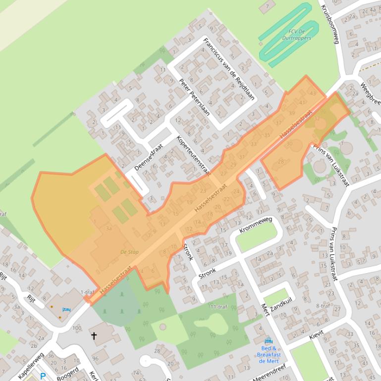 Kaart van postcodegebied 5575CG.