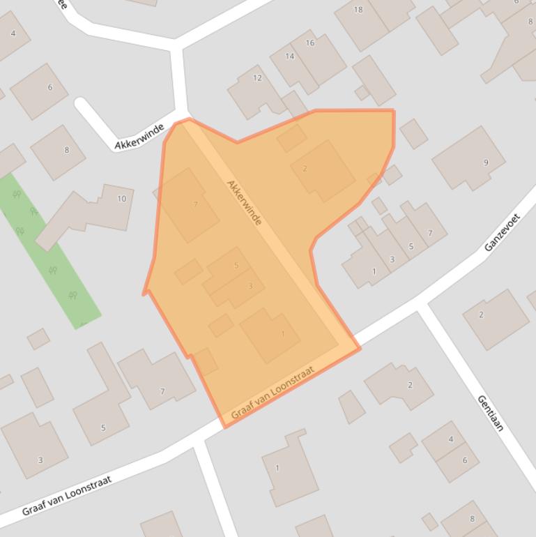 Kaart van postcodegebied 5575DA.