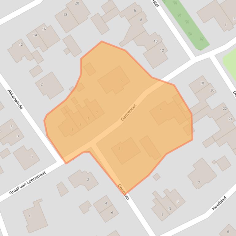 Kaart van postcodegebied 5575DL.