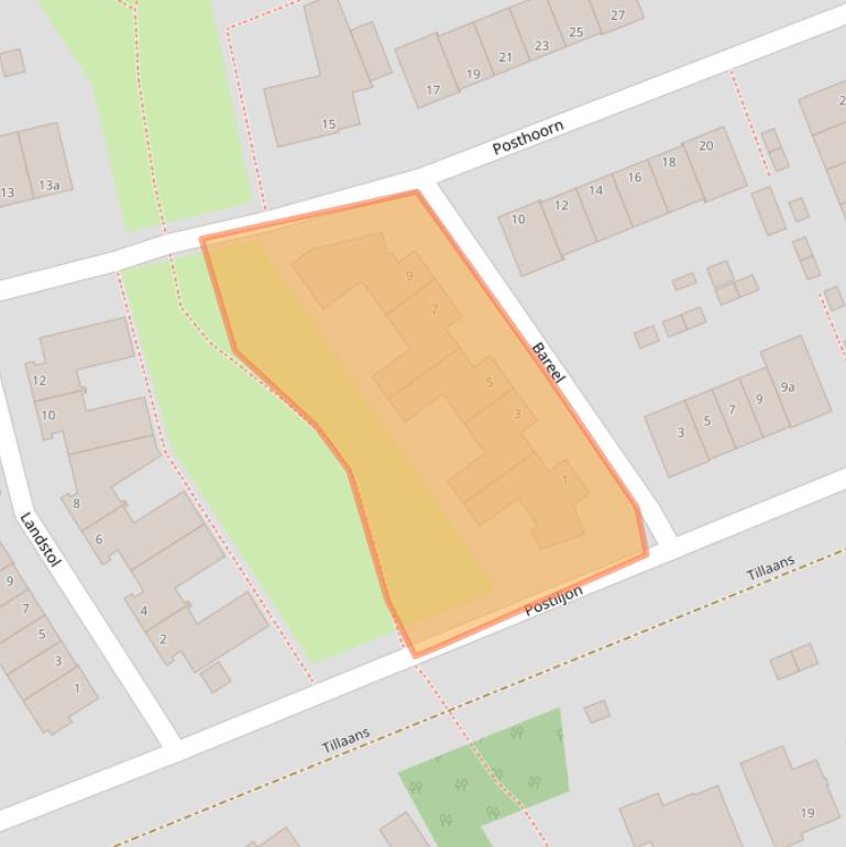Kaart van postcodegebied 5575DP.