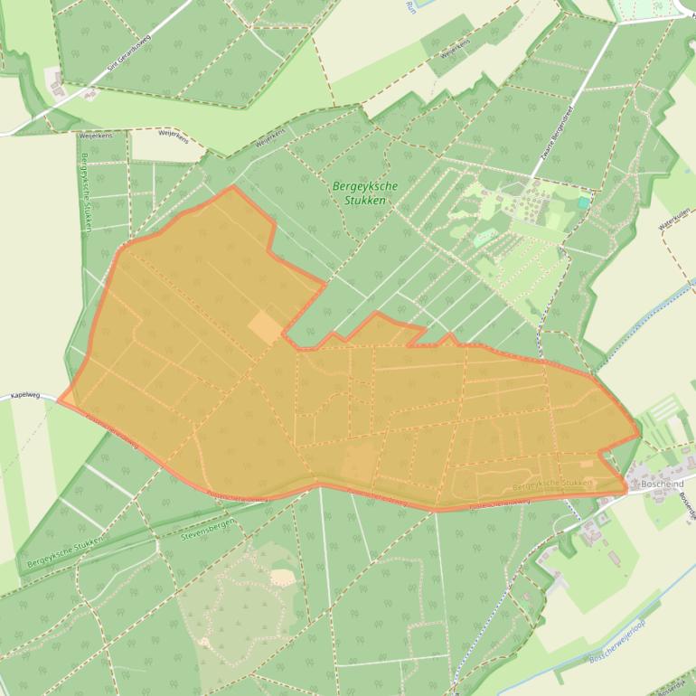 Kaart van postcodegebied 5575XC.