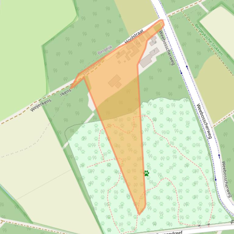 Kaart van postcodegebied 5575XR.