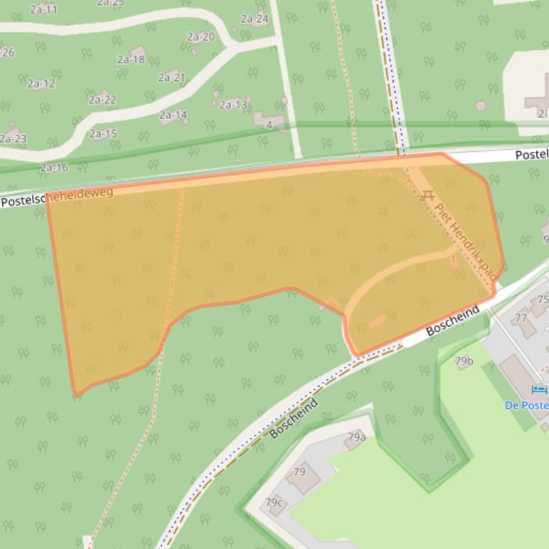 Kaart van postcodegebied 5575XZ.