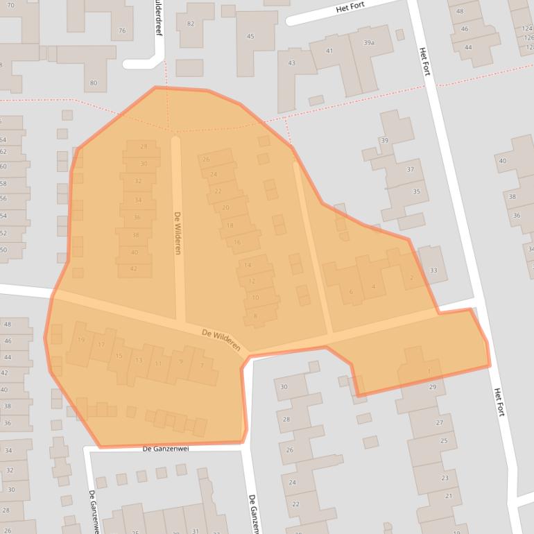 Kaart van postcodegebied 5581AD.