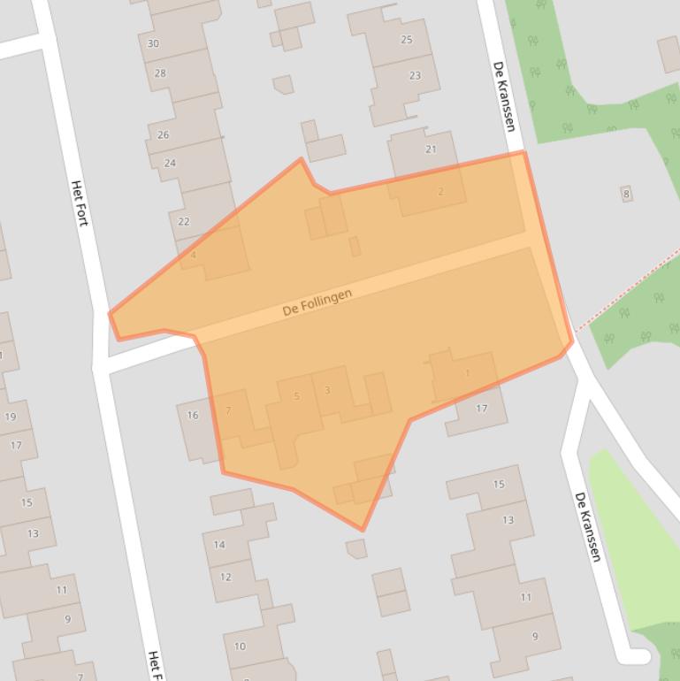 Kaart van postcodegebied 5581AE.