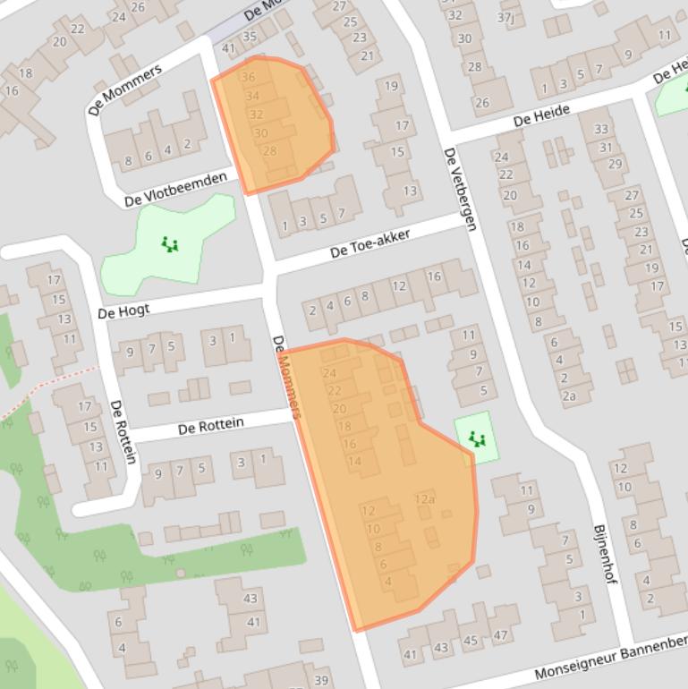 Kaart van postcodegebied 5581AL.