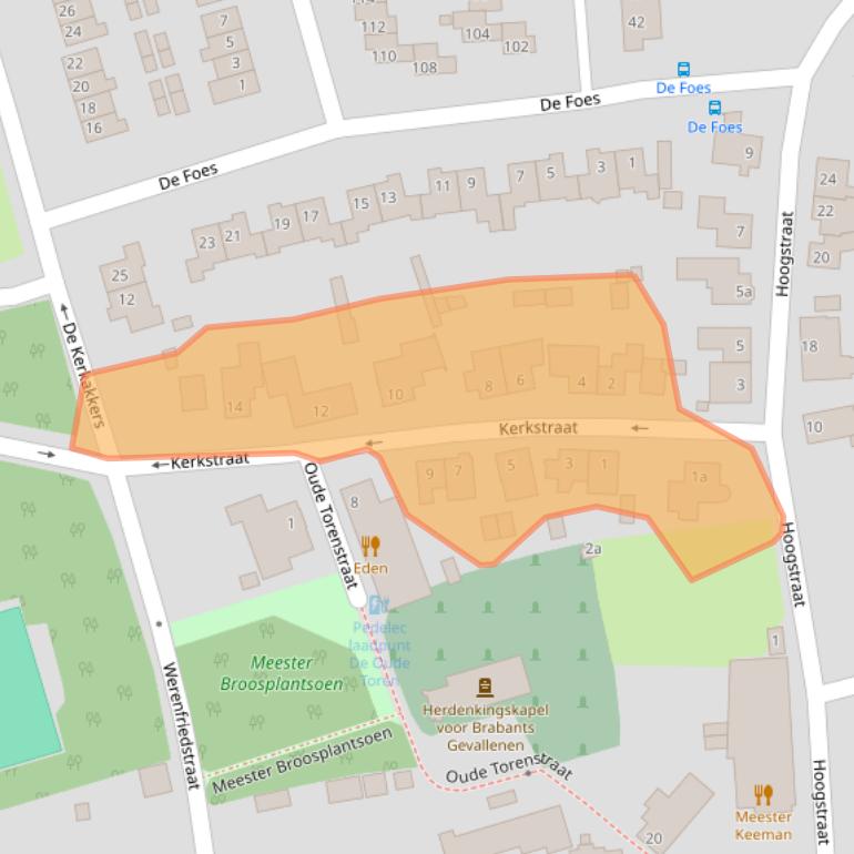 Kaart van postcodegebied 5581BA.