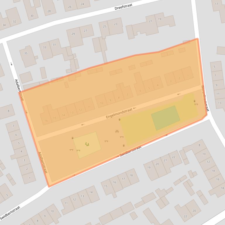 Kaart van postcodegebied 5581BD.