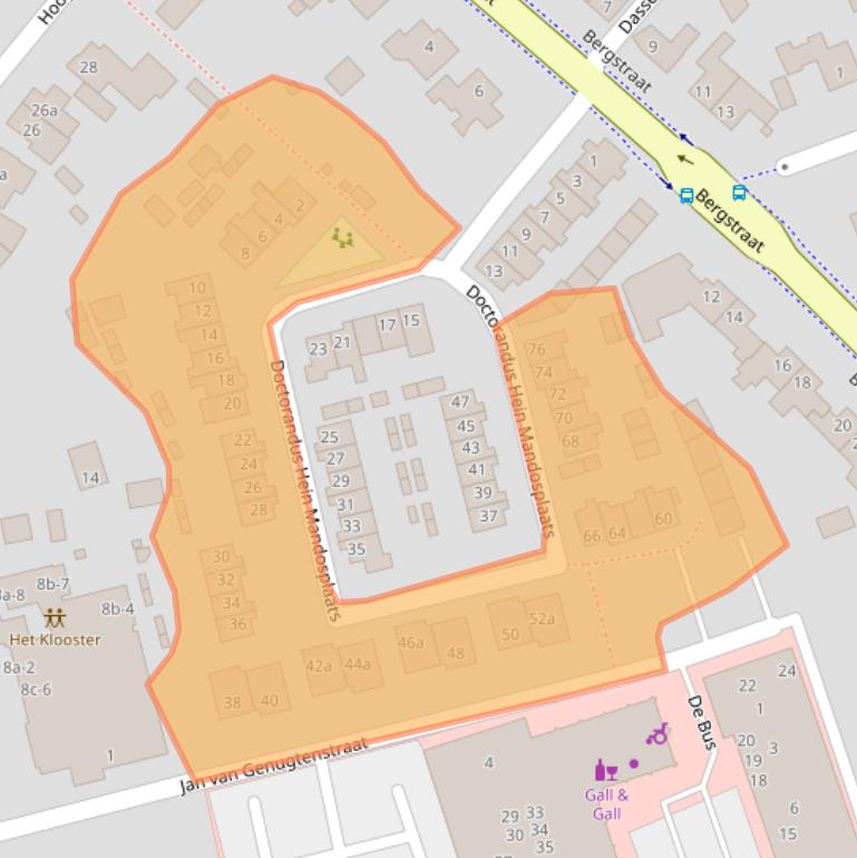 Kaart van postcodegebied 5581BV.