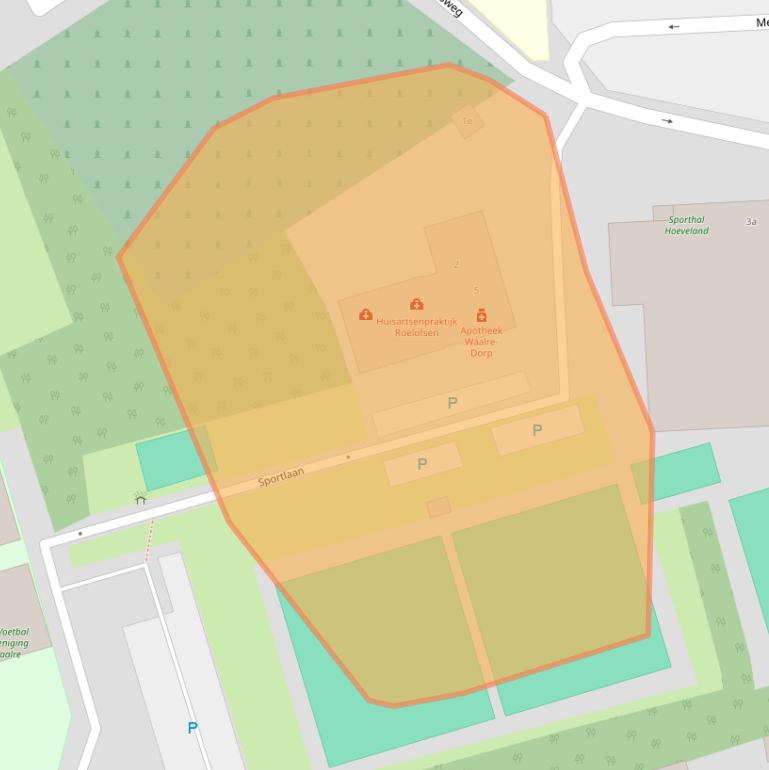 Kaart van postcodegebied 5581BZ.