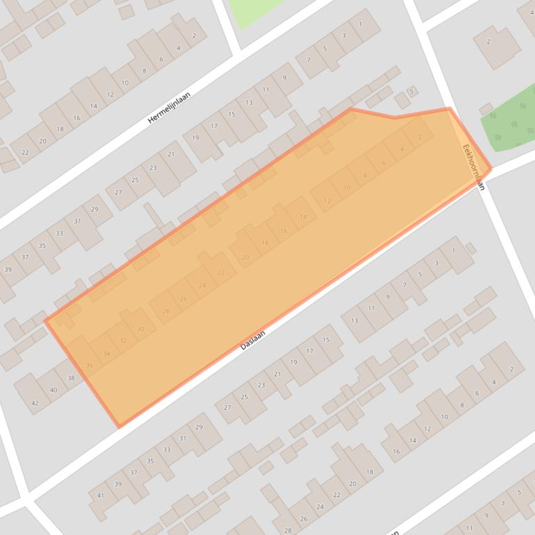 Kaart van postcodegebied 5581CC.