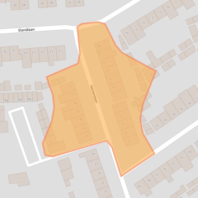 Kaart van postcodegebied 5581CG.