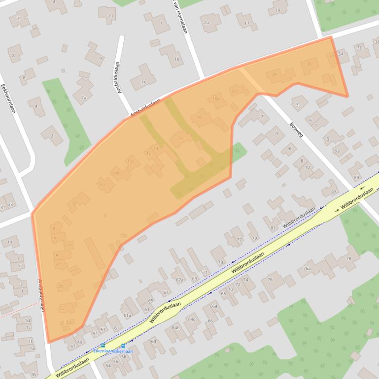 Kaart van postcodegebied 5581CW.