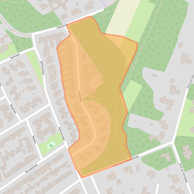 Kaart van postcodegebied 5581EC.