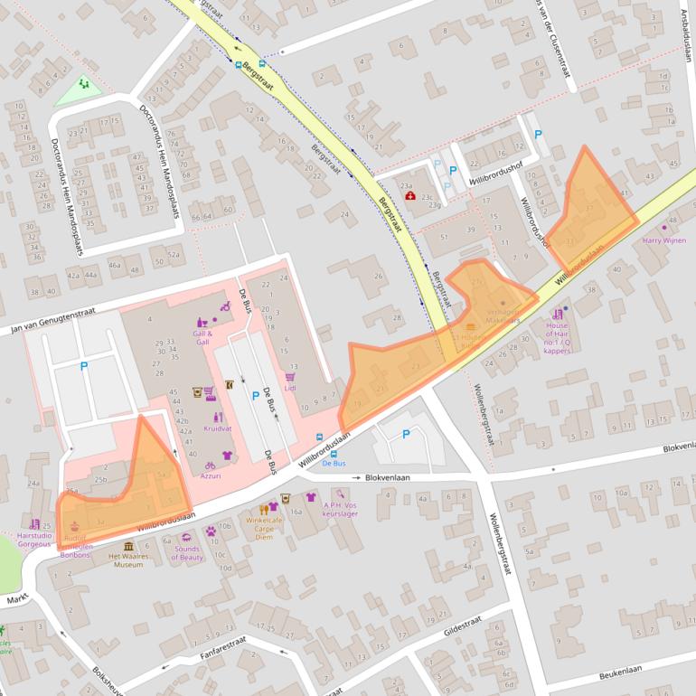 Kaart van postcodegebied 5581GA.