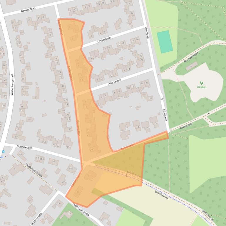 Kaart van postcodegebied 5581HD.