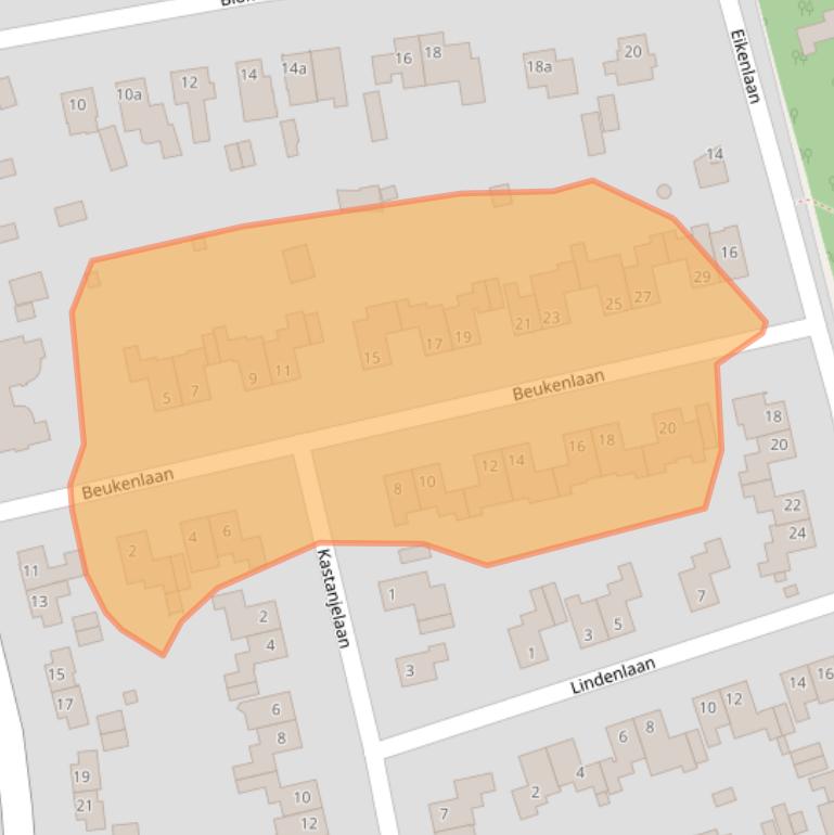 Kaart van postcodegebied 5581HG.