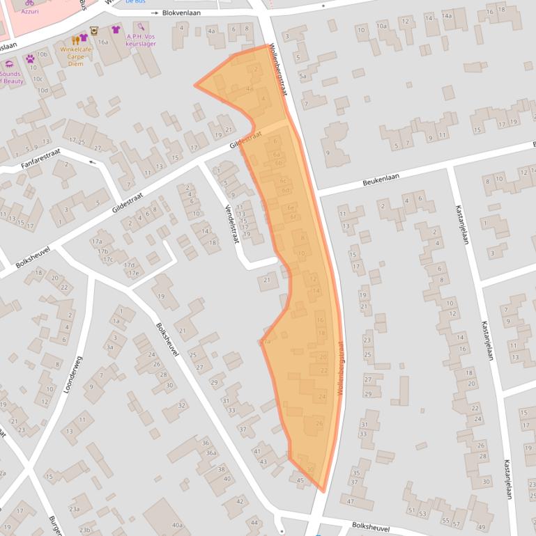 Kaart van postcodegebied 5581HJ.