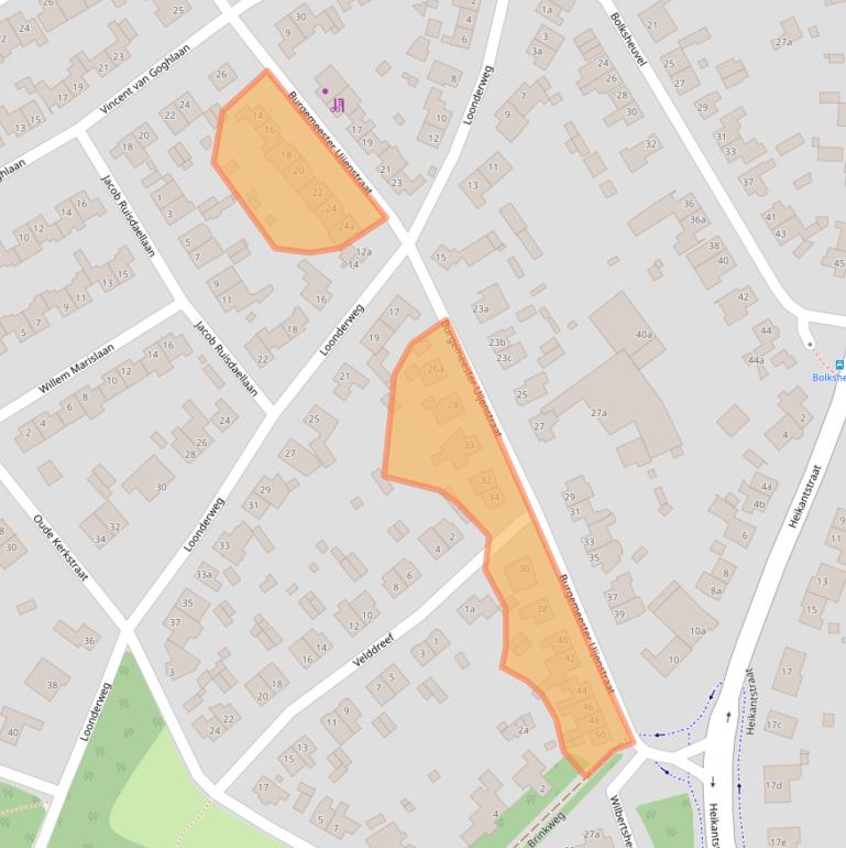 Kaart van postcodegebied 5581JD.