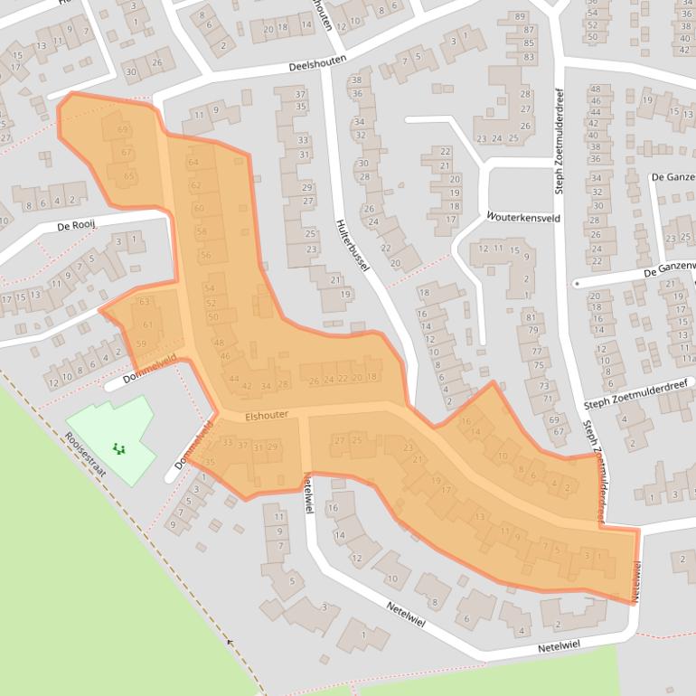 Kaart van postcodegebied 5581SB.
