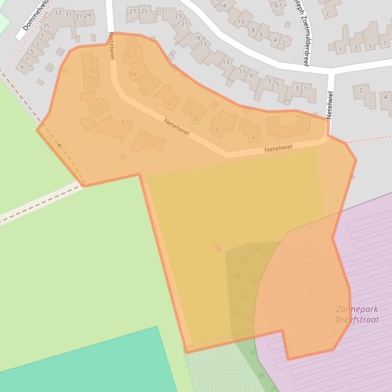 Kaart van postcodegebied 5581SH.