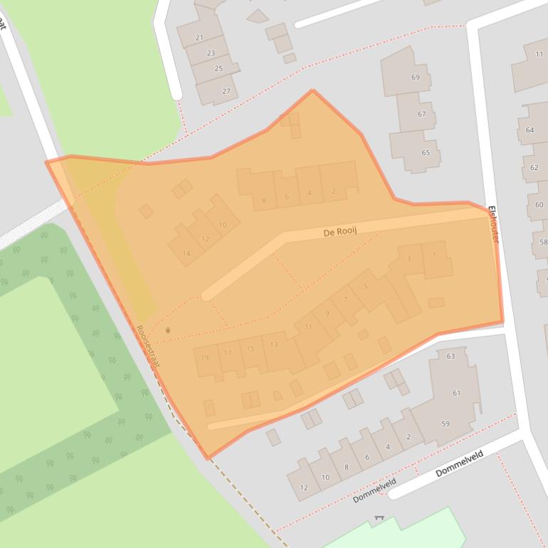 Kaart van postcodegebied 5581SL.