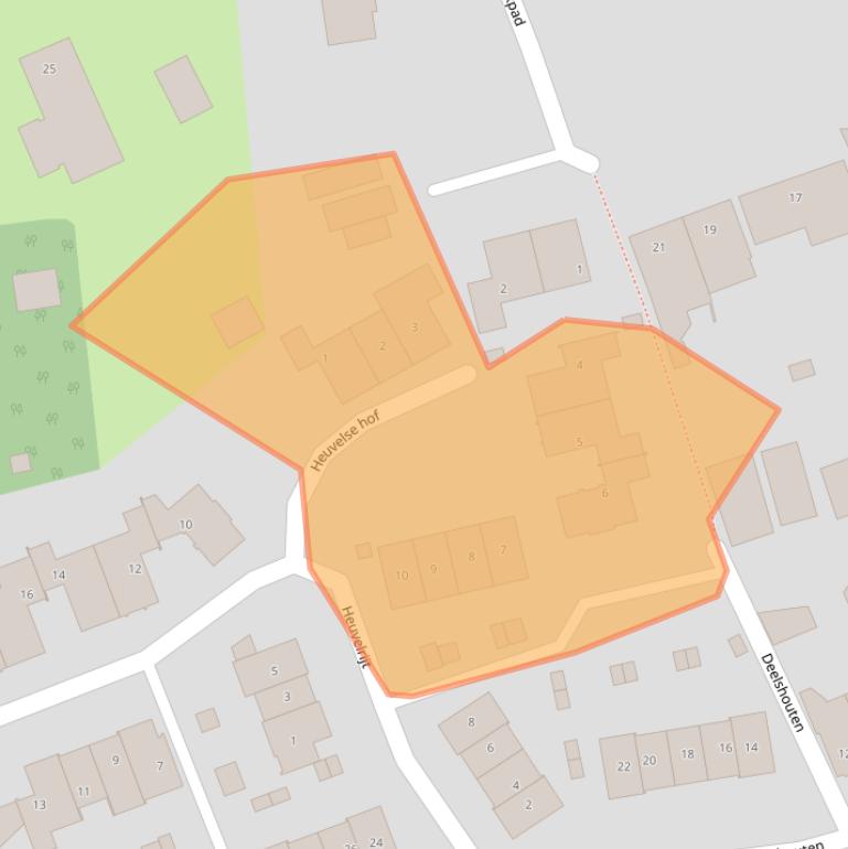 Kaart van postcodegebied 5581SP.