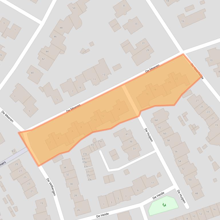 Kaart van postcodegebied 5581TA.