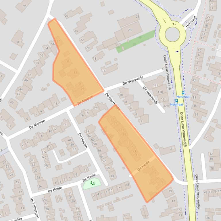 Kaart van postcodegebied 5581TN.