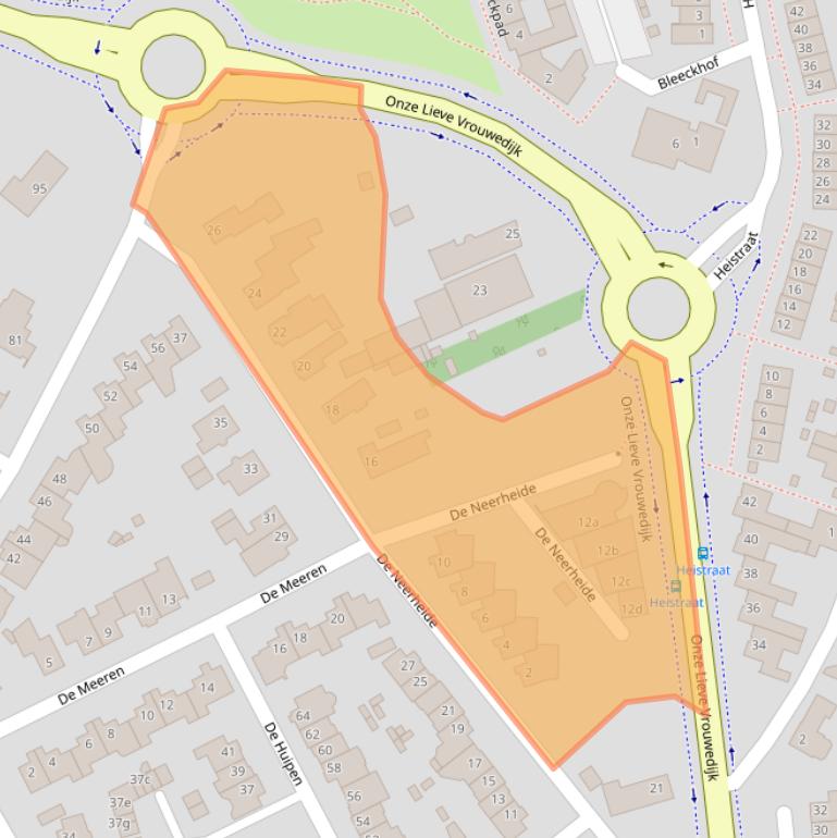 Kaart van postcodegebied 5581TP.