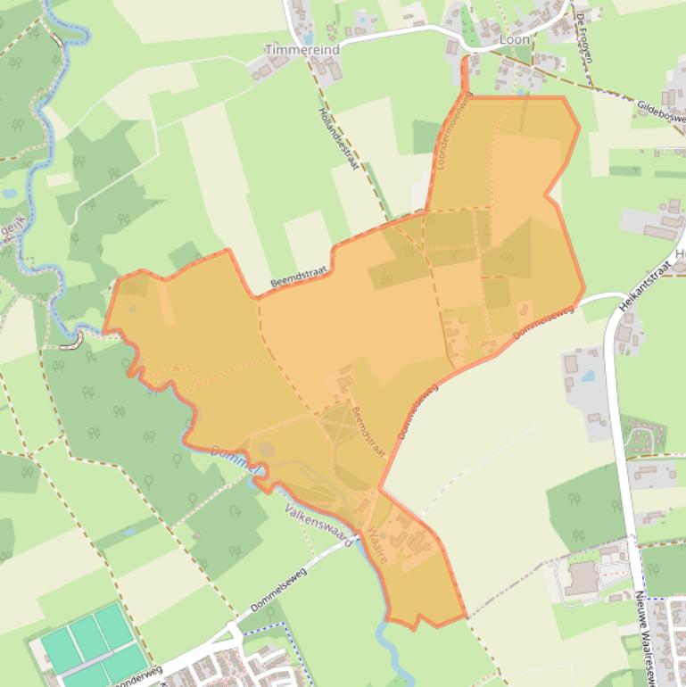 Kaart van postcodegebied 5581VA.