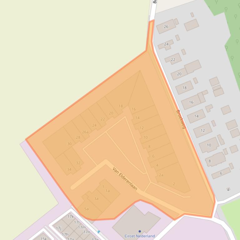 Kaart van postcodegebied 5581WJ.