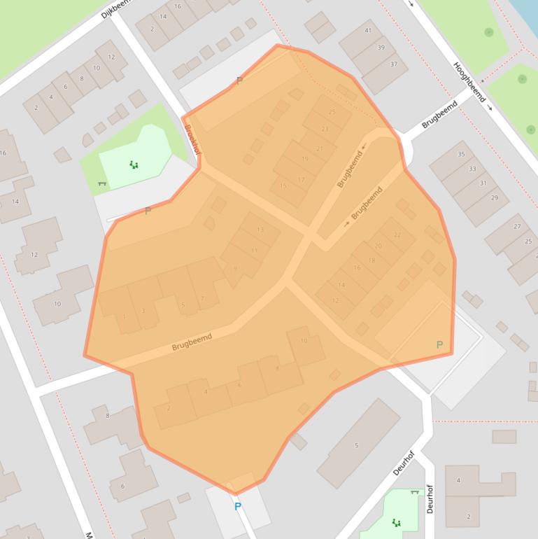 Kaart van postcodegebied 5581WN.