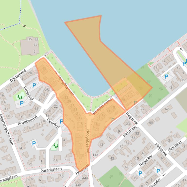 Kaart van postcodegebied 5581WS.