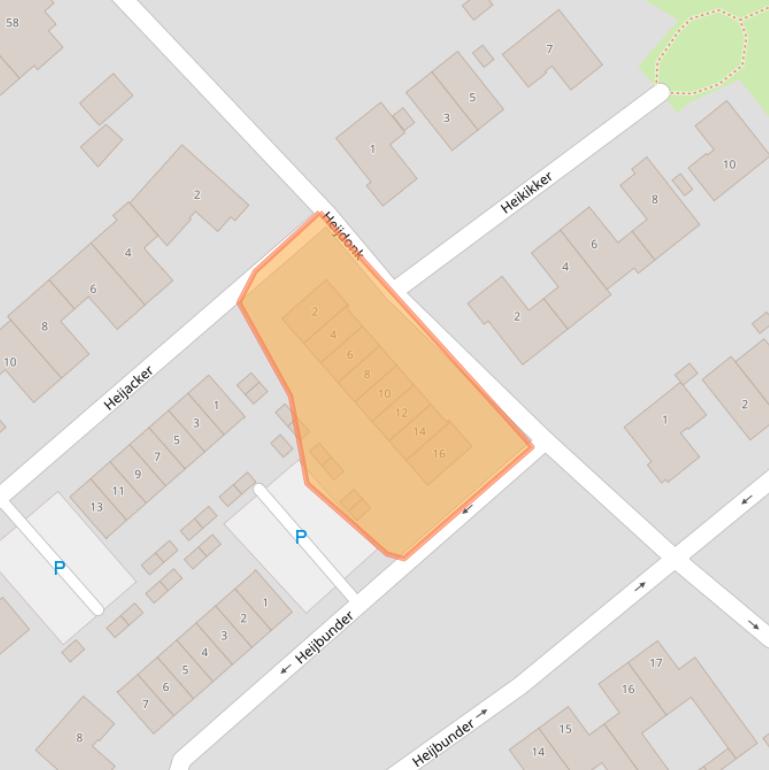 Kaart van postcodegebied 5581WT.