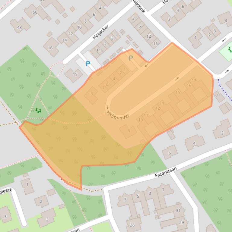 Kaart van postcodegebied 5581WW.