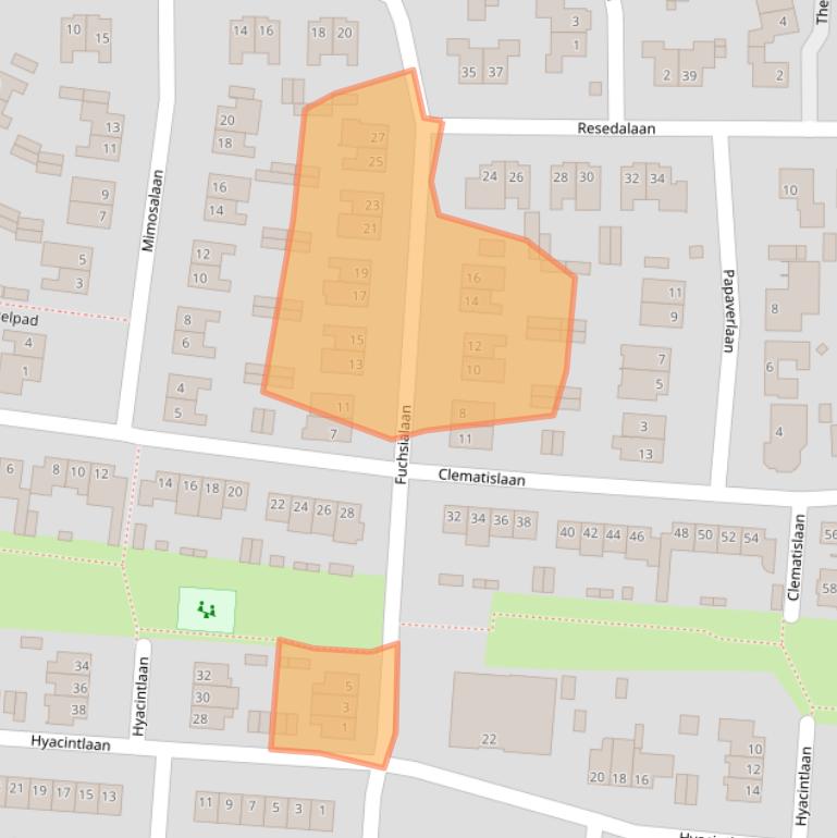 Kaart van postcodegebied 5582AK.