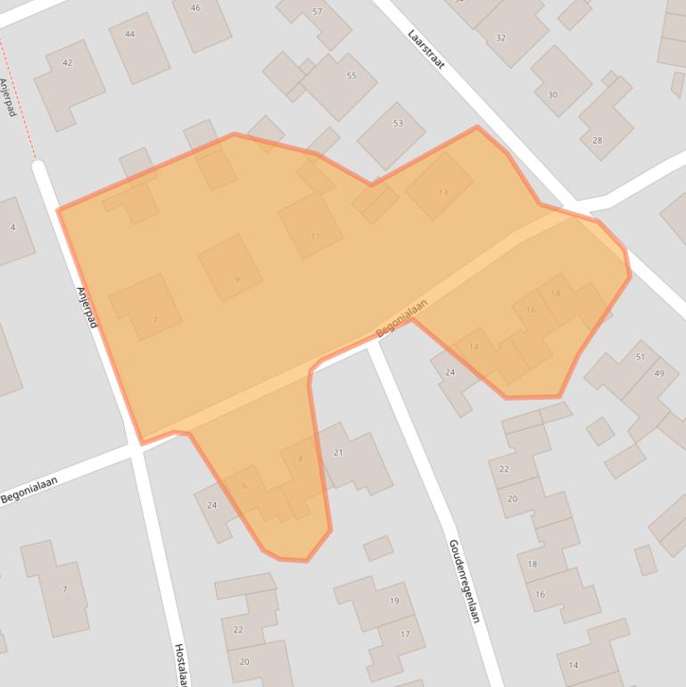 Kaart van postcodegebied 5582AM.