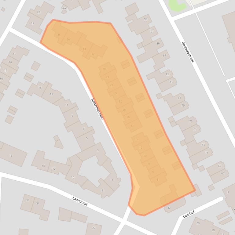 Kaart van postcodegebied 5582AX.